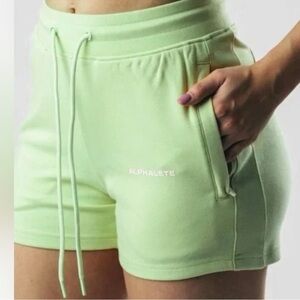 Alphalete Essential Core Activewear Shorts Lime Green Extra Small NWOT